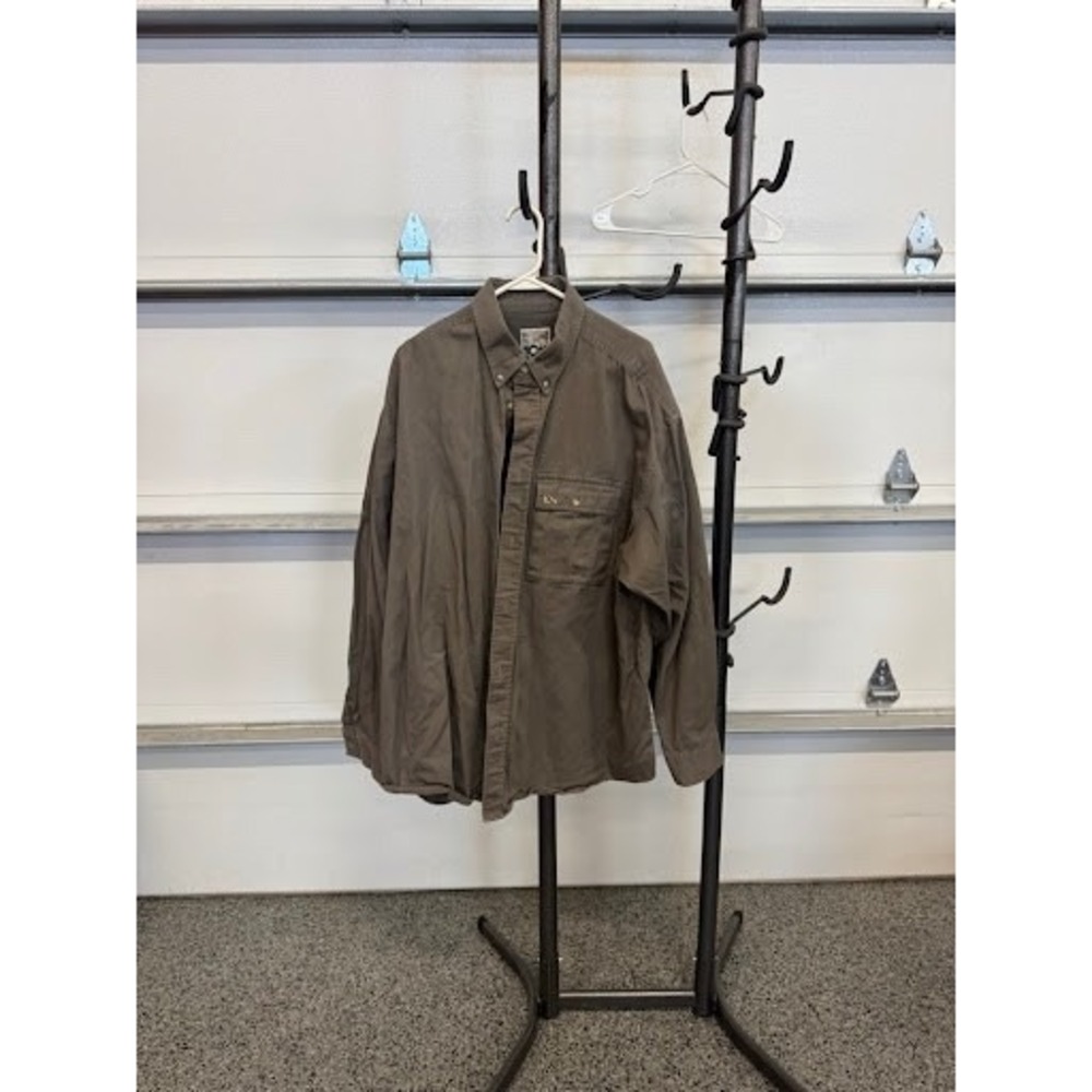 Vintage 10x Field Shirt - Men's 3XL - Charcoal Brown 100% Cotton Twill - Rugged